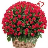 100 red roses basket Gifts toGanga Nagar, Flowers to Ganga Nagar same day delivery