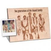 Wooden Engraved plaque for Group Photograph Gifts toGanga Nagar, vday to Ganga Nagar same day delivery