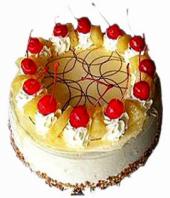 Cream Pineapple cake small Gifts toCox Town,  to Cox Town same day delivery