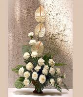 Elegance in White Gifts toKoramangala, sparsh flowers to Koramangala same day delivery