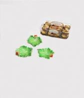 Choclate with Leaf Shaped Terracotta Diyas Gifts toBidadi,  to Bidadi same day delivery