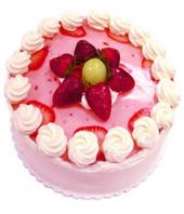 Strawberry cake small Gifts toSadashivnagar, cake to Sadashivnagar same day delivery