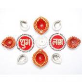 Subh Labh Diya Set Gifts toCox Town,  to Cox Town same day delivery