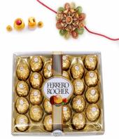 Ferrero Rakhi Gifts toRewari, flowers and rakhi to Rewari same day delivery