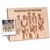 Wooden Engraved plaque for Group Photograph