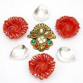 Stunning Rangoli and Diyas Gifts toHSR Layout,  to HSR Layout same day delivery