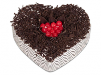 Black Forest Heart Gifts toAmbad, cake to Ambad same day delivery