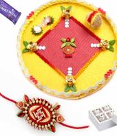 Rakhi Thal Gifts toDomlur, flowers and rakhi to Domlur same day delivery